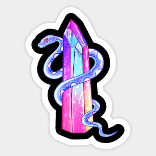 Pastel Goth Snake Crystal - Pagan, Wiccan Sticker